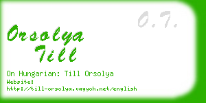 orsolya till business card